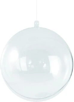 Rayher Kunststoffkugel, 2 Stück, 6cm ø, Kristall