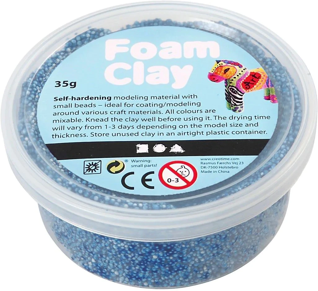 Schaumstoff Ton, Blau, 35 Gr/ 1 Box 3 Schaumstoff Ton, Blau, 35 Gr/ 1 Box