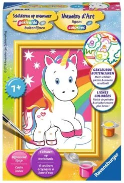 Ravensburger Schilderen Op Nr - Schattige Eenhoorn New 2019 Num?ro D'Art - Adorable Licorne