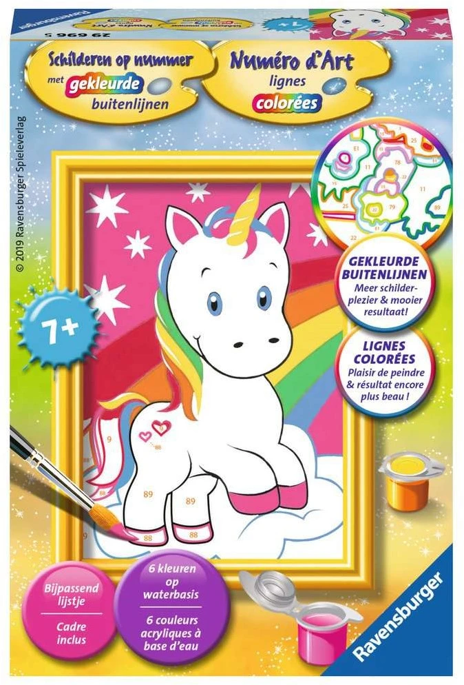 Ravensburger Schilderen Op Nr - Schattige Eenhoorn New 2019 Num?ro D'Art - Adorable Licorne 3 Ravensburger Schilderen Op Nr - Schattige Eenhoorn New 2019 Num?ro D'Art - Adorable Licorne