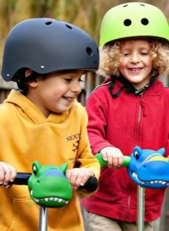 MICRO Scootaheadz Danny Dino Lenkerdekoration Grün -Djeco Geschaft scootaheadz danny dino lenkerdekoration gruen 2