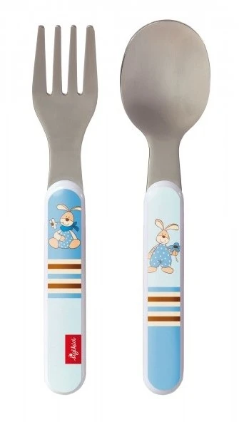 SIGIKID 24874 Kinder-Besteck Semmel Bunny Mädchen Und Jungen Besteckset Gabel&Löffel Empfohlen Ab Geburt Blau 3 SIGIKID 24874 Kinder-Besteck Semmel Bunny Mädchen Und Jungen Besteckset Gabel&Löffel Empfohlen Ab Geburt Blau