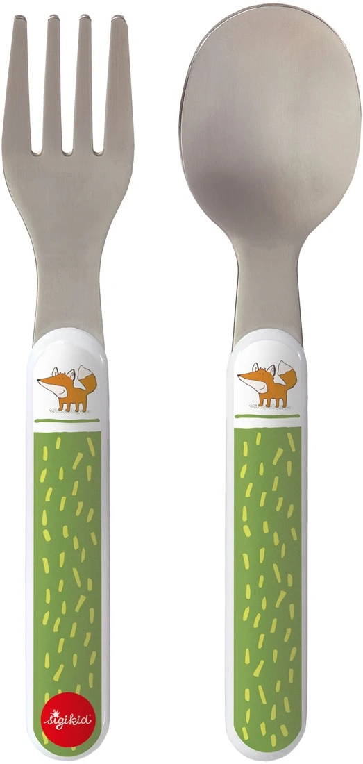 SIGIKID 25082 Kinder-Besteck Forest Fox Mädchen Und Jungen Besteckset Gabel&Löffel Empfohlen Ab Geburt Grün 3 SIGIKID 25082 Kinder-Besteck Forest Fox Mädchen Und Jungen Besteckset Gabel&Löffel Empfohlen Ab Geburt Grün