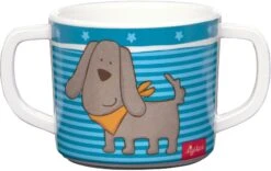 SIGIKID 25105 Melamin Tasse Hügge Hug Mädchen Und Jungen Kinder-Geschirr Empfohlen Ab Geburt Blau/weiß