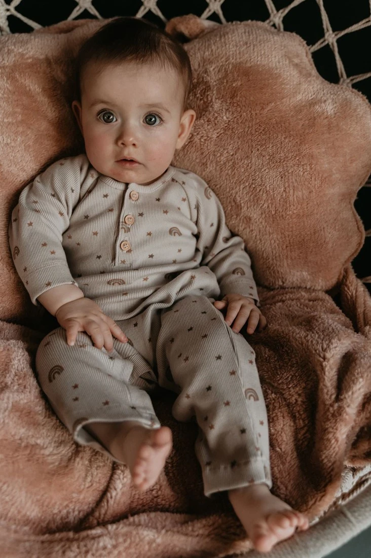 Snoozebaby Bio-Babyanzug Milky Rust Regenbogen - Größe 50-56 4 Snoozebaby Bio-Babyanzug Milky Rust Regenbogen - Größe 50-56 – Bild 2