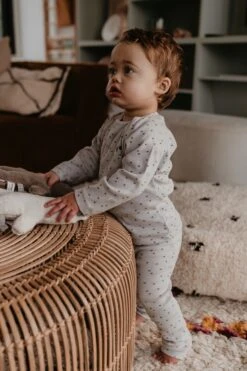 Snoozebaby Bio-Kuschelkaninchen Rubinstein Beige - 28 Cm -Djeco Geschaft snoozebaby organisch knuffel konijn ruby stone beige