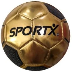 SPORTX Mini Voetbal Gold Metallic 2ass 160-180gr.