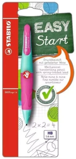 STABILO EASYergo 1.4 Druckbleistift HB 1,4 Mm - Neonpink/türkis -Djeco Geschaft stabilo easyergo 14 druckbleistift hb 1 4 mm neonpink tuerkis 3