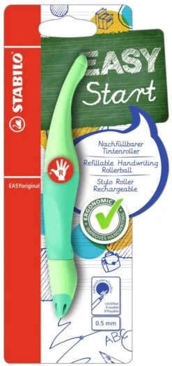 STABILO EASYoriginal - Ergonomischer Tintenroller - Rechtshändig - Holographie-Edition - Grün