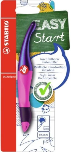 STABILO EASYoriginal - Ergonomischer Tintenroller - Rechtshändig - Holographie-Edition - Magenta