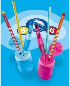 STABILO EASYsharpener - Ergonomischer 3 In 1 Anspitzer - Linkshänder - Blau -Djeco Geschaft stabilo easysharpener ergonomischer 3 in 1 anspitzer linkshaender blau 3