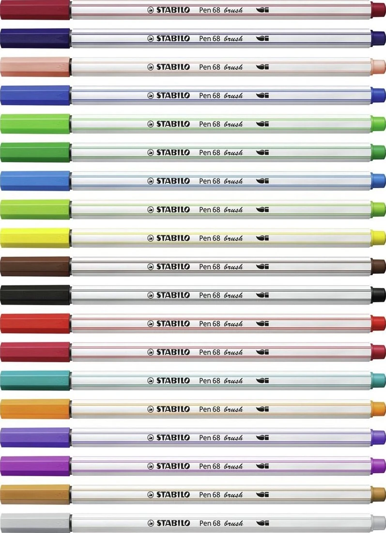 STABILO Pen 68 Brush - Premium-Pinselfilzstift - ARTY-Etui Mit 18 Farben 4 STABILO Pen 68 Brush - Premium-Pinselfilzstift - ARTY-Etui Mit 18 Farben – Bild 2