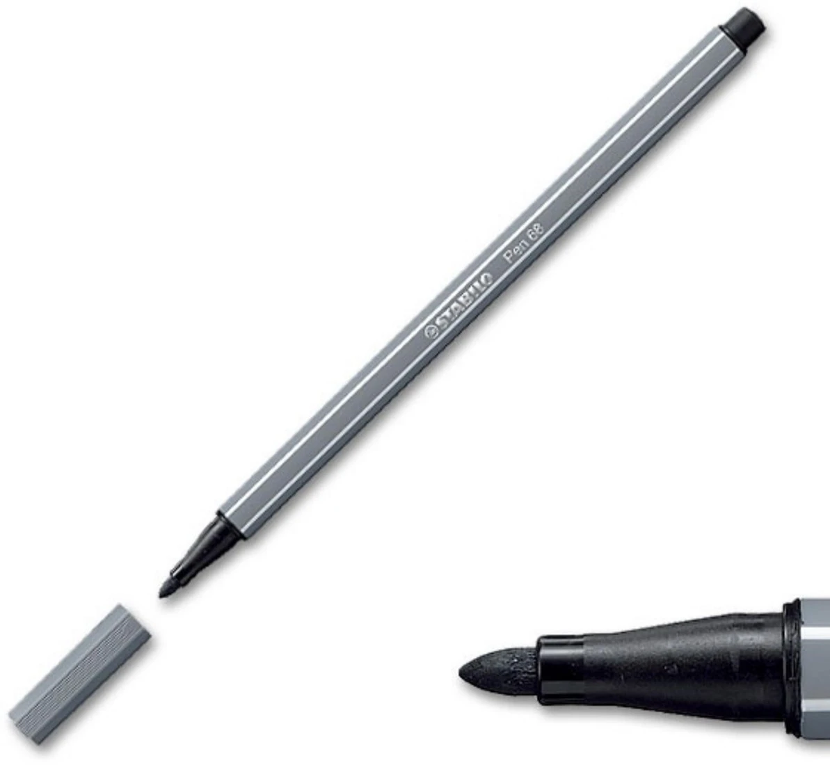 STABILO Pen 68 Filzstift Grau 1 Stück(e) 5 STABILO Pen 68 Filzstift Grau 1 Stück(e) – Bild 3