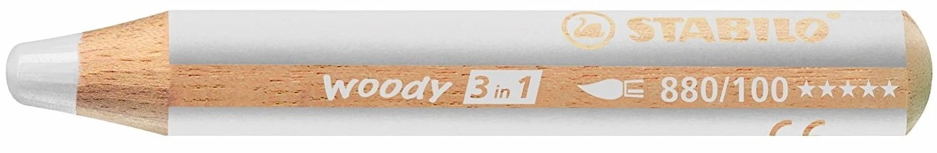 STABILO Woody 3 In 1 Buntstift 1 Stück(e) Weiß 3 STABILO Woody 3 In 1 Buntstift 1 Stück(e) Weiß