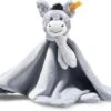 Steiff Soft Cuddly Friends Dinkie Donkey Comforter, Light Grey -Djeco Geschaft steiff soft cuddly friends dinkie donkey comforter light grey