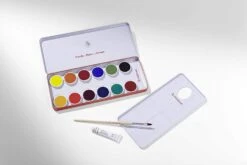Stockmar Deckfarben - 12 Farben + Deckweiß + Pinsel + Mischpalette