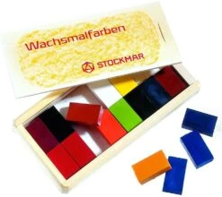 Stockmar Wachsmalblöcke - 16 Farben Im Holzkasten