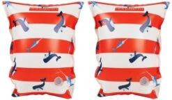 Swim Essentials Red-White Whale - Inflatable Swimming Armbands 2-6 Years