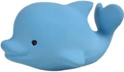 Tikiri Biss Und Badespielzeug Mit Rasseldelfin 11 Cm Blau