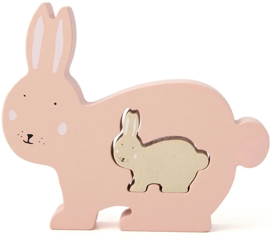 Trixie Holz Babypuzzle - Mrs. Rabbit 3 Trixie Holz Babypuzzle - Mrs. Rabbit