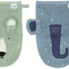 Trixie Waschhandschuh2-pack - Mr. Polar Bear - Mrs. Elephant