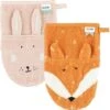Trixie Waschhandschuh2-pack - Mrs. Rabbit - Mr. Fox -Djeco Geschaft trixie waschhandschuh2 pack mrs rabbit mr fox