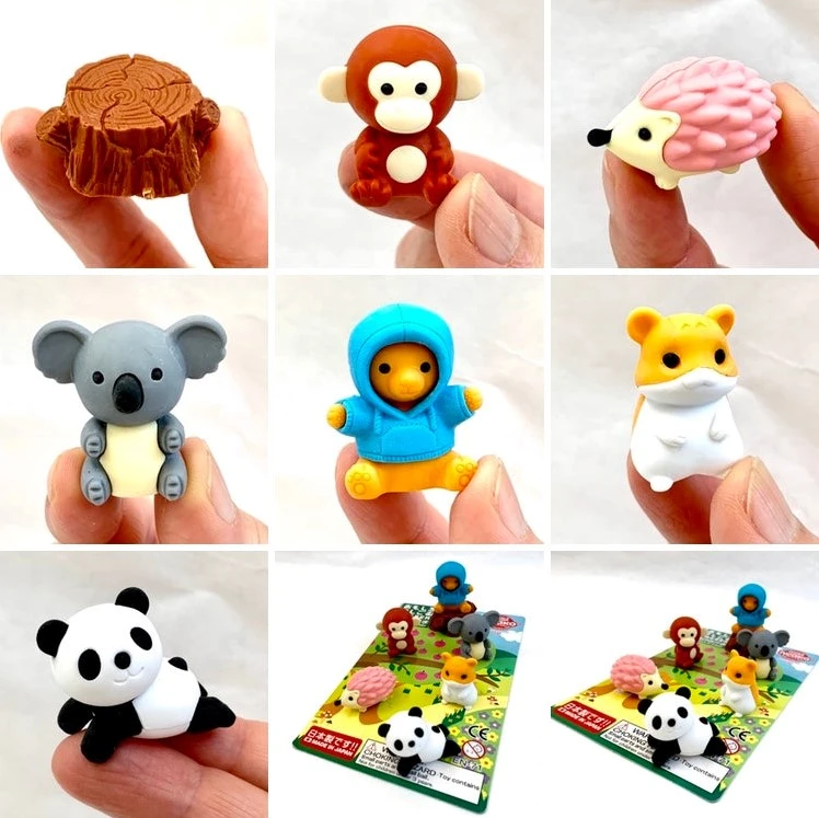 TY 3450 UK Iwako – Eraserz Forest Animals Set Tiere – Stall Ukle Und Farben Variieren 4 TY 3450 UK Iwako – Eraserz Forest Animals Set Tiere – Stall Ukle Und Farben Variieren – Bild 2