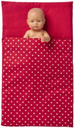 Van Dijk Toys - Bedbekleding/dekje - Rood Met Witte Stippen -Djeco Geschaft van dijk toys bedbekleding dekje rood met witte stippen 3