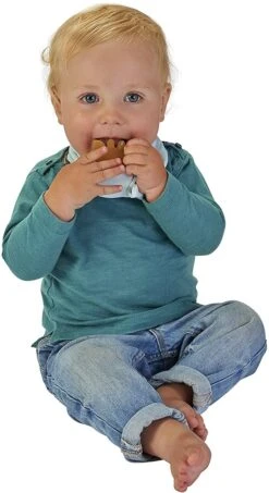 VULLI 200332 Bandana Halstuch/Lätzchen Sophie La Girafe Mit Beißfläche Aus Kautschuk, Blau -Djeco Geschaft vulli 200332 bandana halstuch laetzchen sophie la girafe mit beissflaeche aus kautschuk blau 3