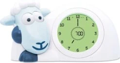 Duracell Zazu Kids Sam Das Schaf Pädagogischer Wecker Kinder - Schlaftrainer Kinder - Für Mädchen Und Jungen - Intelligentes Lernen Von Schlafen Und Aufwachen Mit LED Kinderwecker - Blau